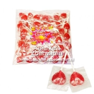 Fun Hartjes Lollies Rood 12 gr.