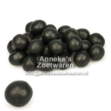 Salmiakrondo's of salmiakballen zwart per 100 gram Salmiakrondo's of salmiakballen zwart per 100 gram