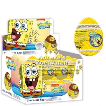 Sponge Bob Chocolate Eggs 20 gr. per stuk Sponge Bob Chocolate Eggs 20 gr. per stuk