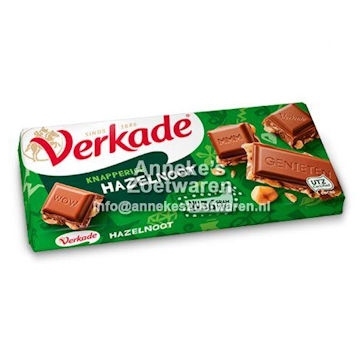 Verkade Schokoladetafel 75g, Haselnuss milch per reep Verkade Schokoladetafel 75g, Haselnuss milch per reep