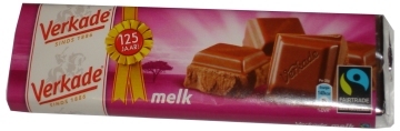 Verkade reep Fairtrade 111gr, melk per reep Verkade reep Fairtrade 111gr, melk per reep