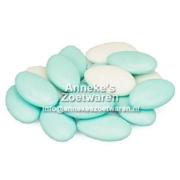 Chocolade Dragees, Blauw en Wit, 100 gr.