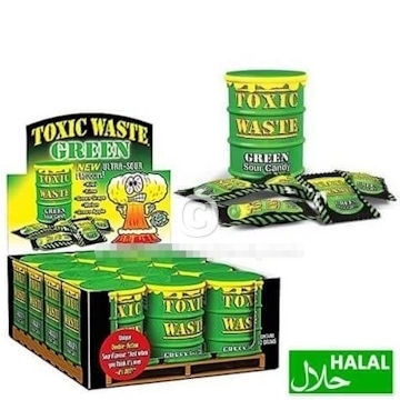 Toxic Waste Sour Candy Drum Green 42 gr.