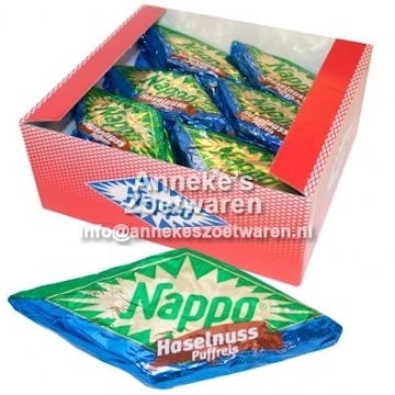 Nougatblok, Nappo met gepofte rijst en hazelnoot, 40 gram