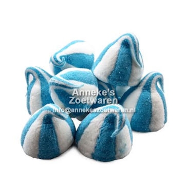 Elfen Hoedjes, Marshmallow, Blauw en Wit, Framboos