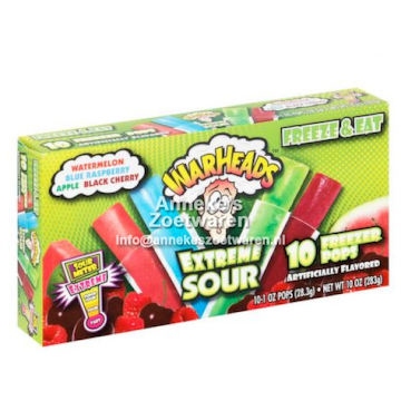 Freezer Pops, Warheads, 283,5 gr. 10 st