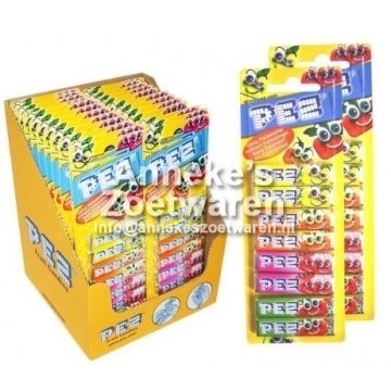 PEZ, Navul Rolletjes, 6 Strip, Fruit