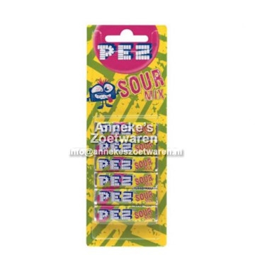 PEZ, Navul Rolletjes, 6 Strip, Zuur