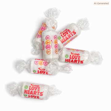 Kinder-Fruchtrollen mit Liebesherzen und Text, 11,5 g