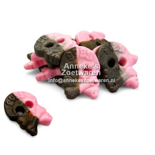 Himbeer-/Lakritzschädel Schaum 100 g Schwedische Imp.