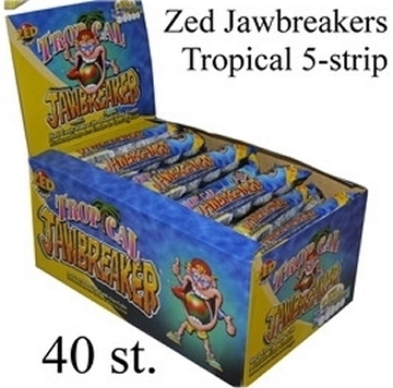 Jawbreaker 5-strip, Tropical Zoet (blauw)