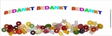 Blikwikkel Bedankt nr1 per stuk Blikwikkel Bedankt nr1 per stuk
