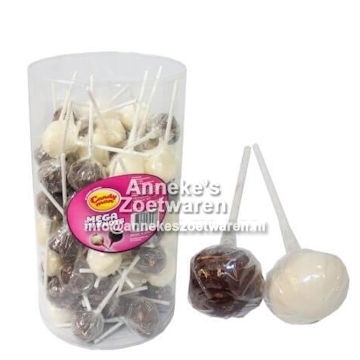 Altmodische weißen und braunen Zucker Knoten mit Schokoladen per stuk Altmodische weißen und braunen Zucker Knoten mit Schokoladen per stuk
