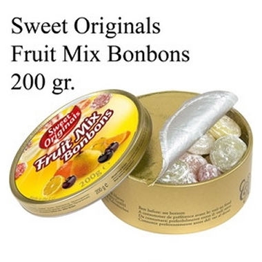 Blikje Fruit Mix Bonbons ( zuurtjes ) 200gr