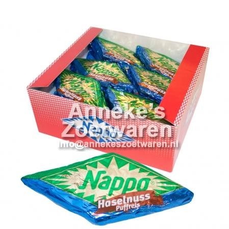 Nougatblok, Nappo met gepofte rijst en hazelnoot, 40 gram